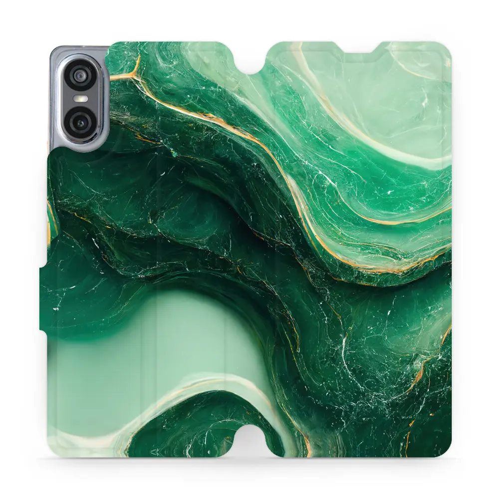 Flipové pouzdro Mobiwear - Sony Xperia 10 VI - VP38S Zelený mramor