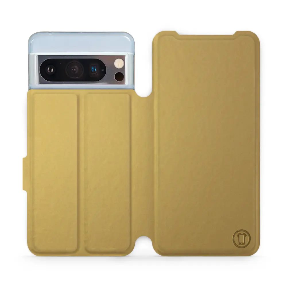Flipové pouzdro Mobiwear - Google Pixel 8 Pro - Zlatavé a šedé