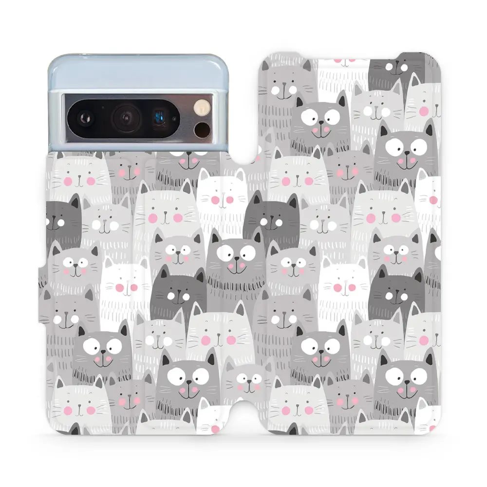 Flipové pouzdro Mobiwear - Google Pixel 8 Pro - M099P Kočičky