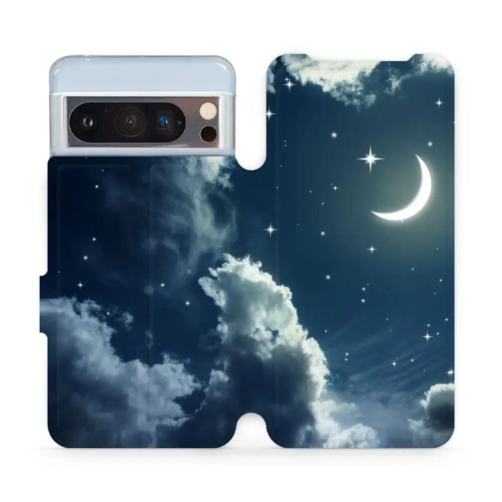 Flipové pouzdro Mobiwear - Google Pixel 8 Pro - V145P Noční obloha s měsícem
