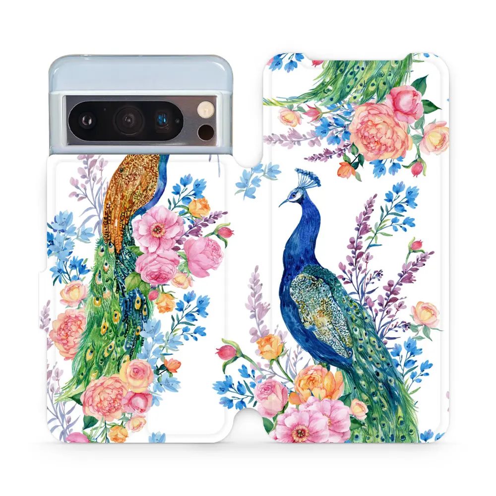 Flipové pouzdro Mobiwear - Google Pixel 8 Pro - MX08S Pávi