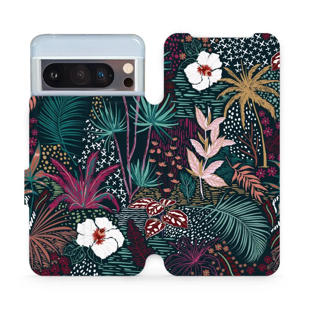Flipové pouzdro Mobiwear - Google Pixel 8 Pro - VP13S Temná flóra