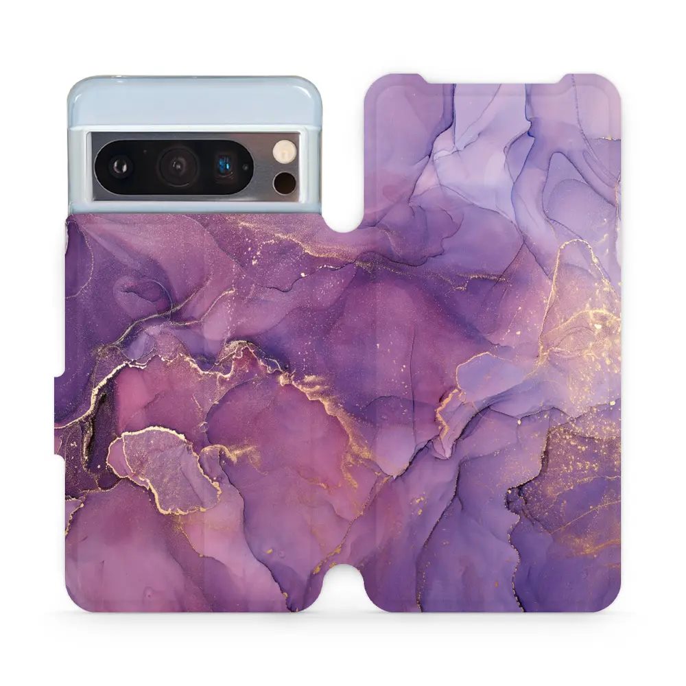 Flipové pouzdro Mobiwear - Google Pixel 8 Pro - VP20S Fialový mramor
