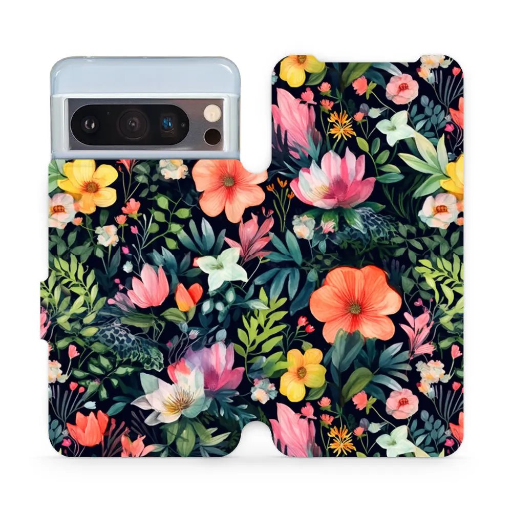 Flipové pouzdro Mobiwear - Google Pixel 8 Pro - VP48S Pestré kvítky