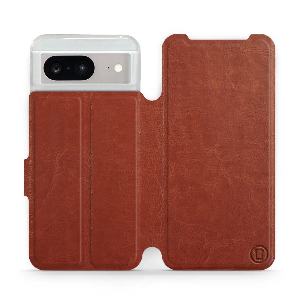 Flipové pouzdro Mobiwear - Google Pixel 8 - Hnědé a šedé