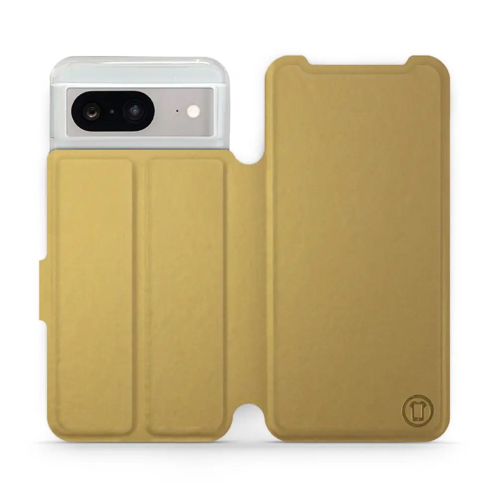 Flipové pouzdro Mobiwear - Google Pixel 8 - Zlatavé a šedé