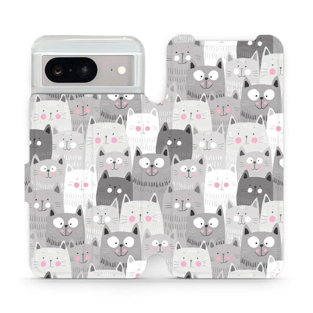 Flipové pouzdro Mobiwear - Google Pixel 8 - M099P Kočičky