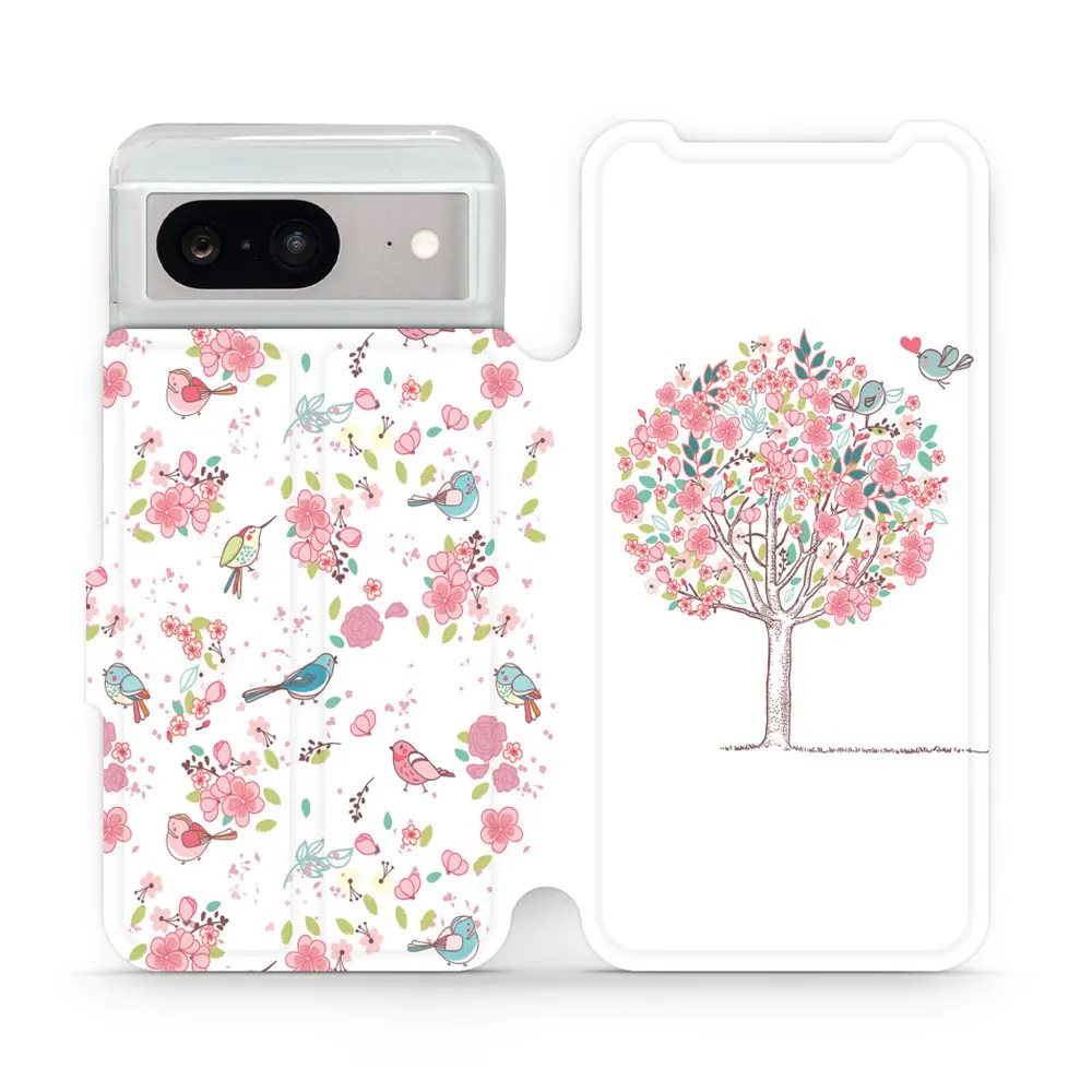 Flipové pouzdro Mobiwear - Google Pixel 8 - M120S Strom a ptáčci