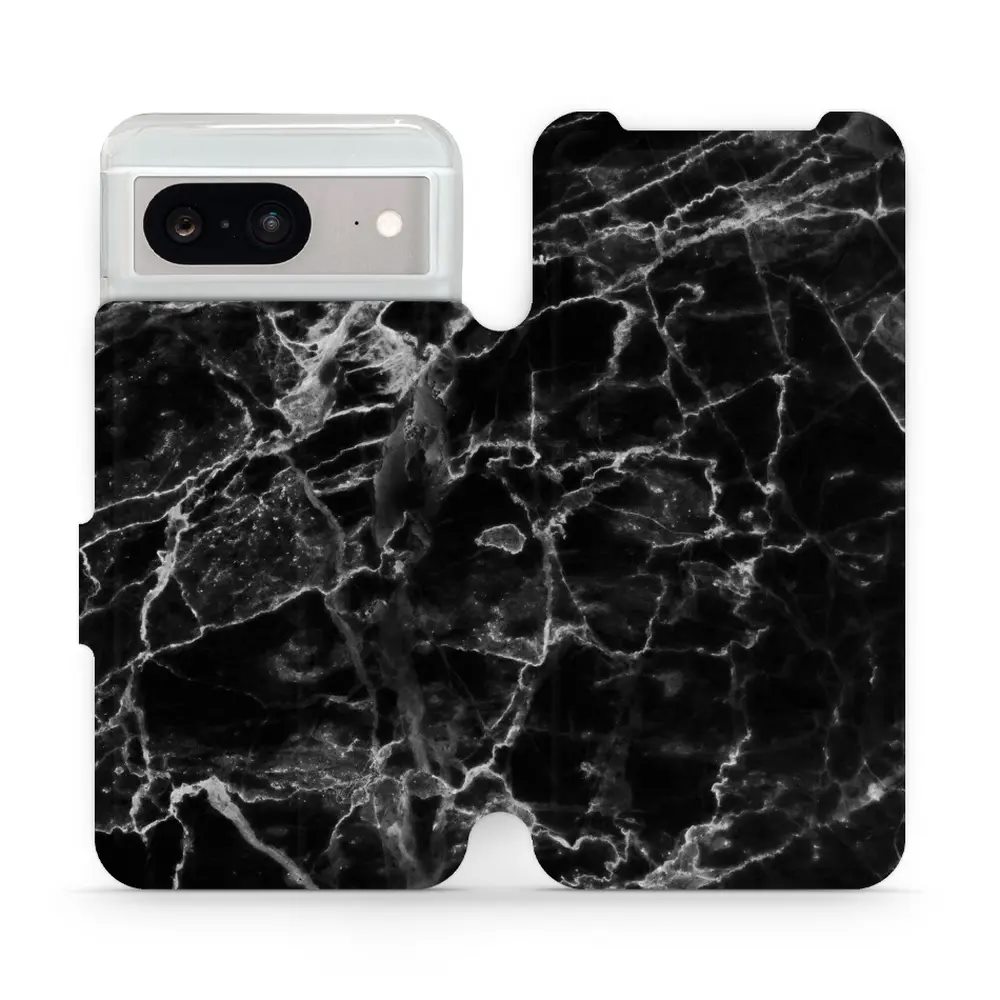 Flipové pouzdro Mobiwear - Google Pixel 8 - V056P Černý mramor