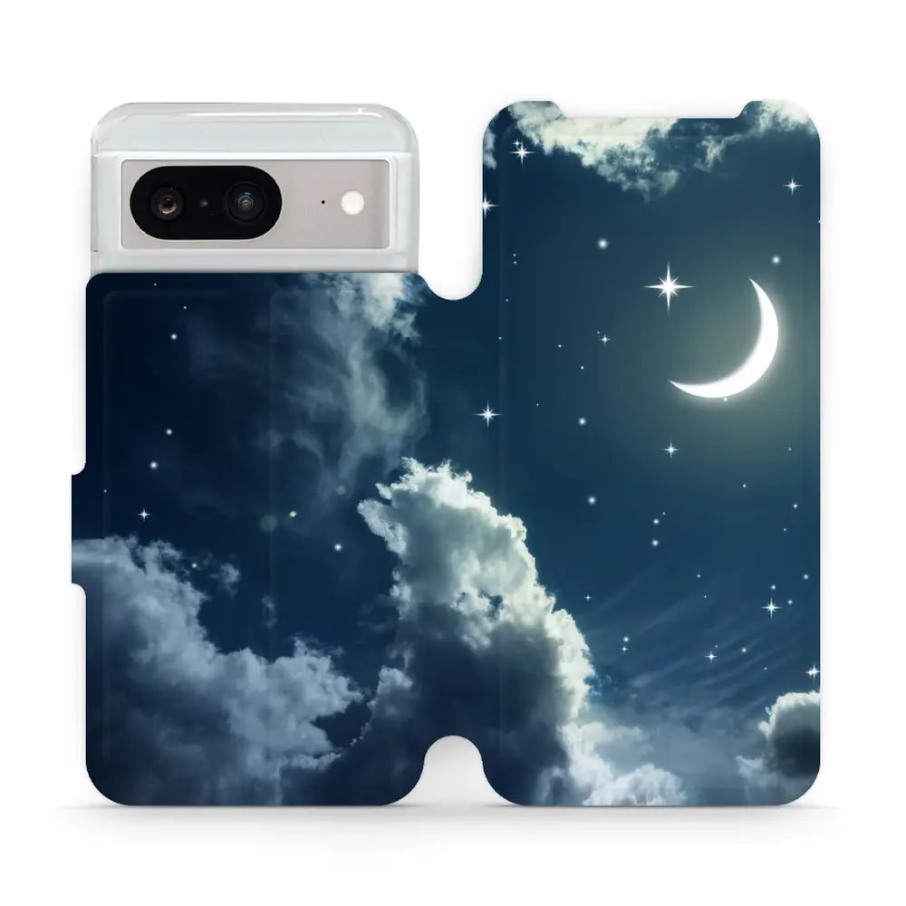 Flipové pouzdro Mobiwear - Google Pixel 8 - V145P Noční obloha s měsícem