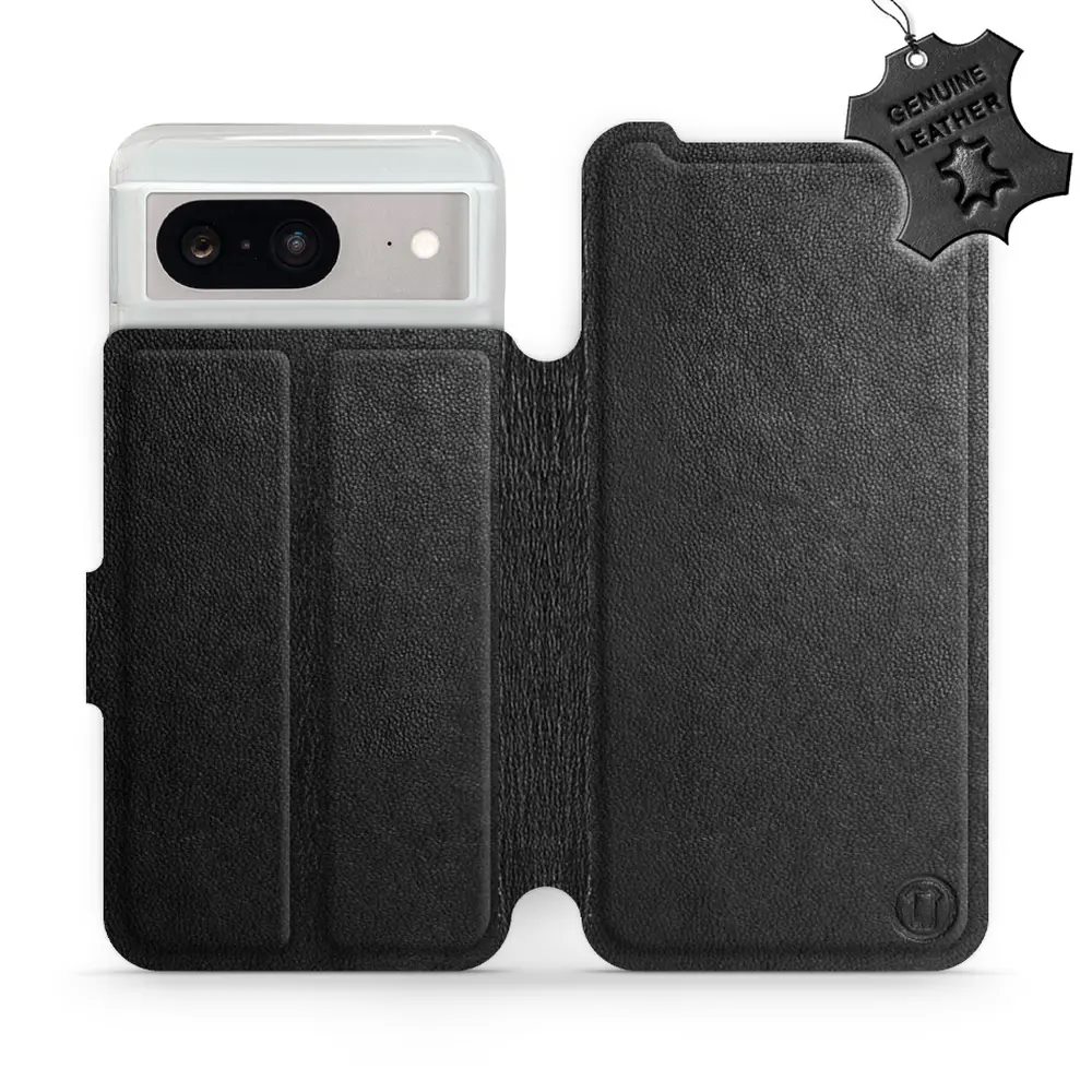 Kožené flip pouzdro Mobiwear - Google Pixel 8 - Černé