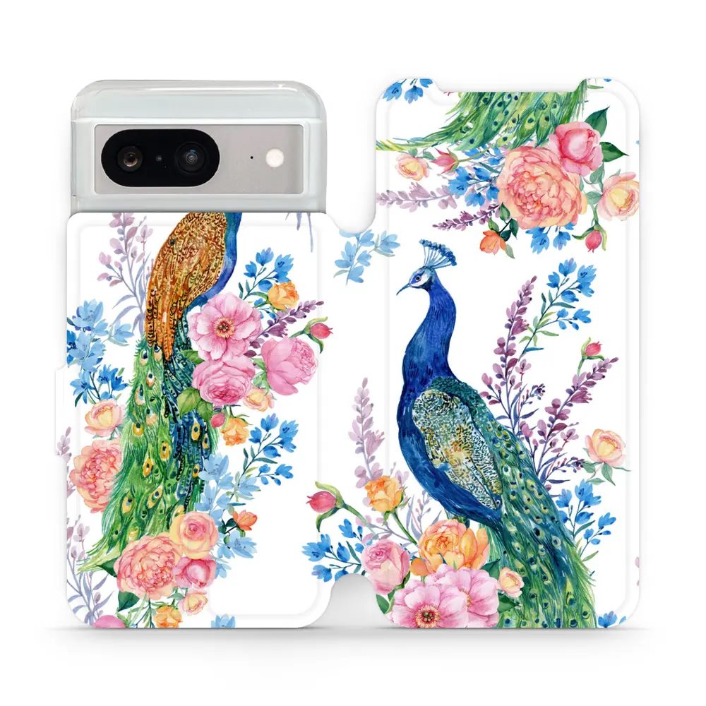 Flipové pouzdro Mobiwear - Google Pixel 8 - MX08S Pávi