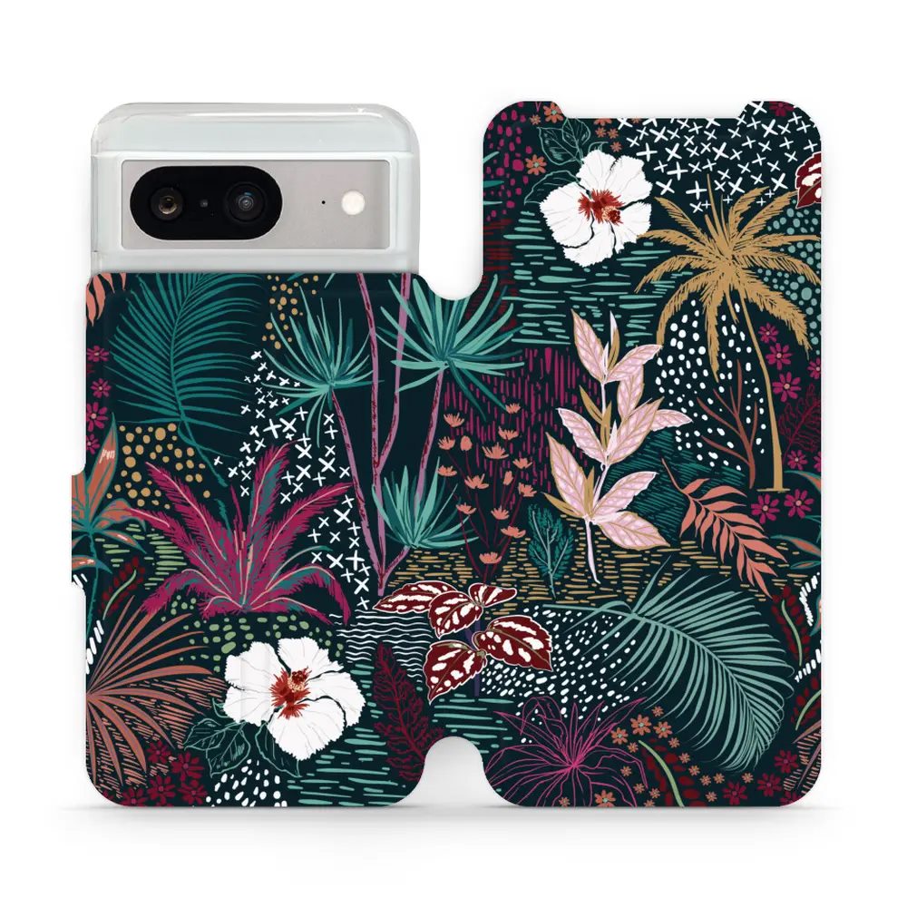 Flipové pouzdro Mobiwear - Google Pixel 8 - VP13S Temná flóra
