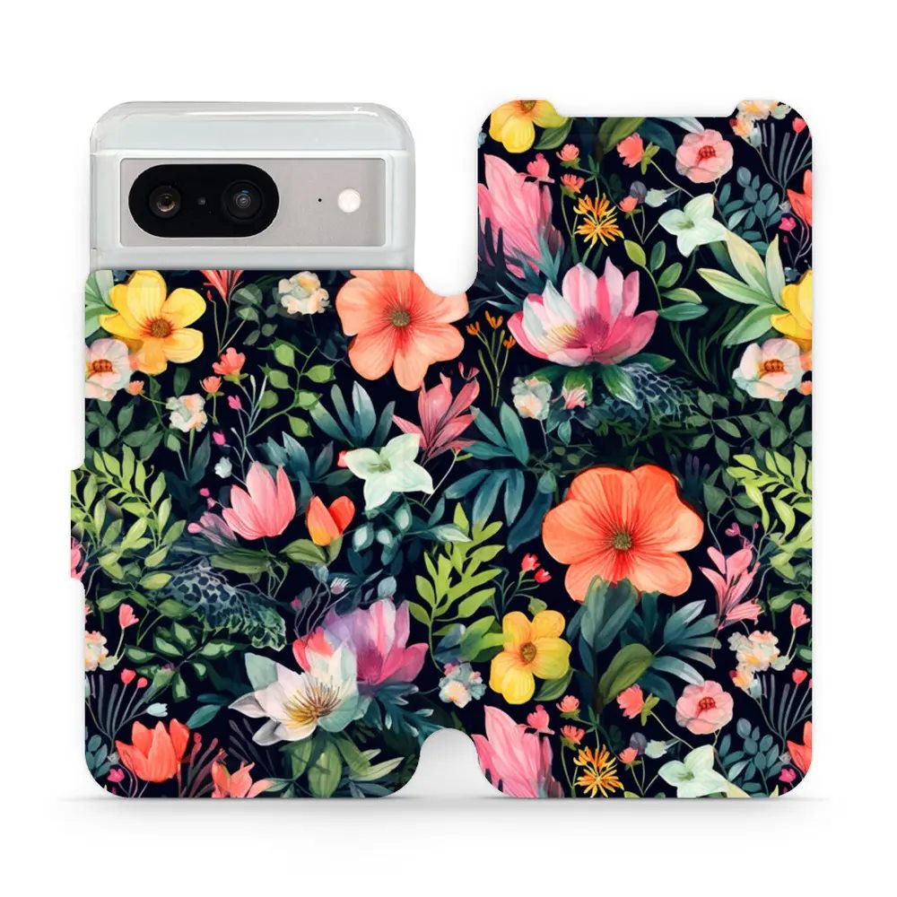 Flipové pouzdro Mobiwear - Google Pixel 8 - VP48S Pestré kvítky
