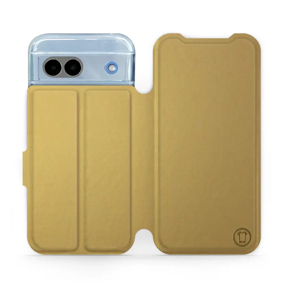 Flipové pouzdro Mobiwear - Google Pixel 8A - Zlatavé a šedé