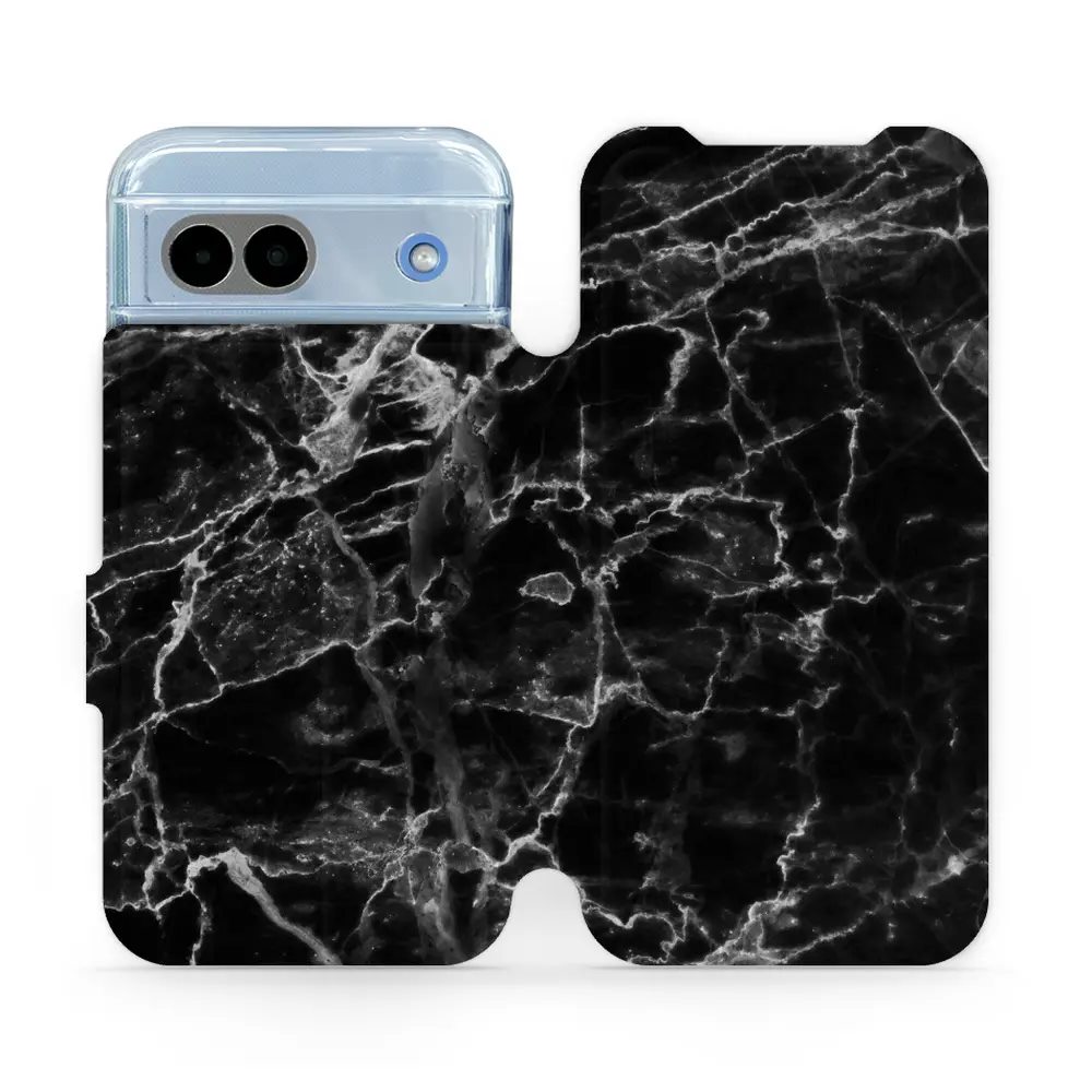 Flipové pouzdro Mobiwear - Google Pixel 8A - V056P Černý mramor