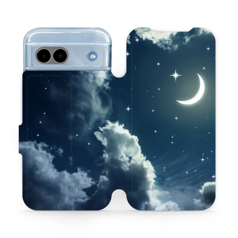 Flipové pouzdro Mobiwear - Google Pixel 8A - V145P Noční obloha s měsícem