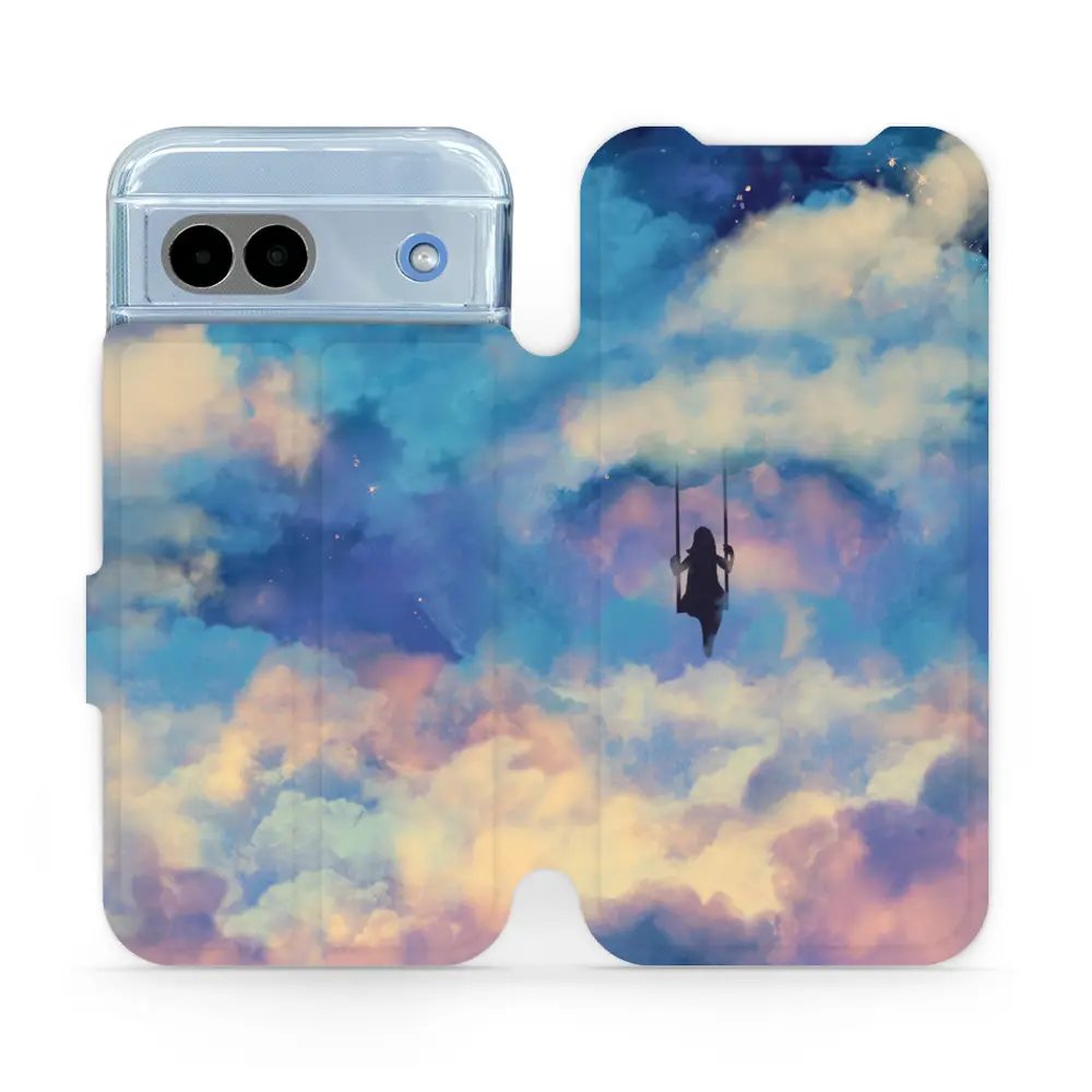 Flipové pouzdro Mobiwear - Google Pixel 8A - MR09S Dívka na houpačce v oblacích