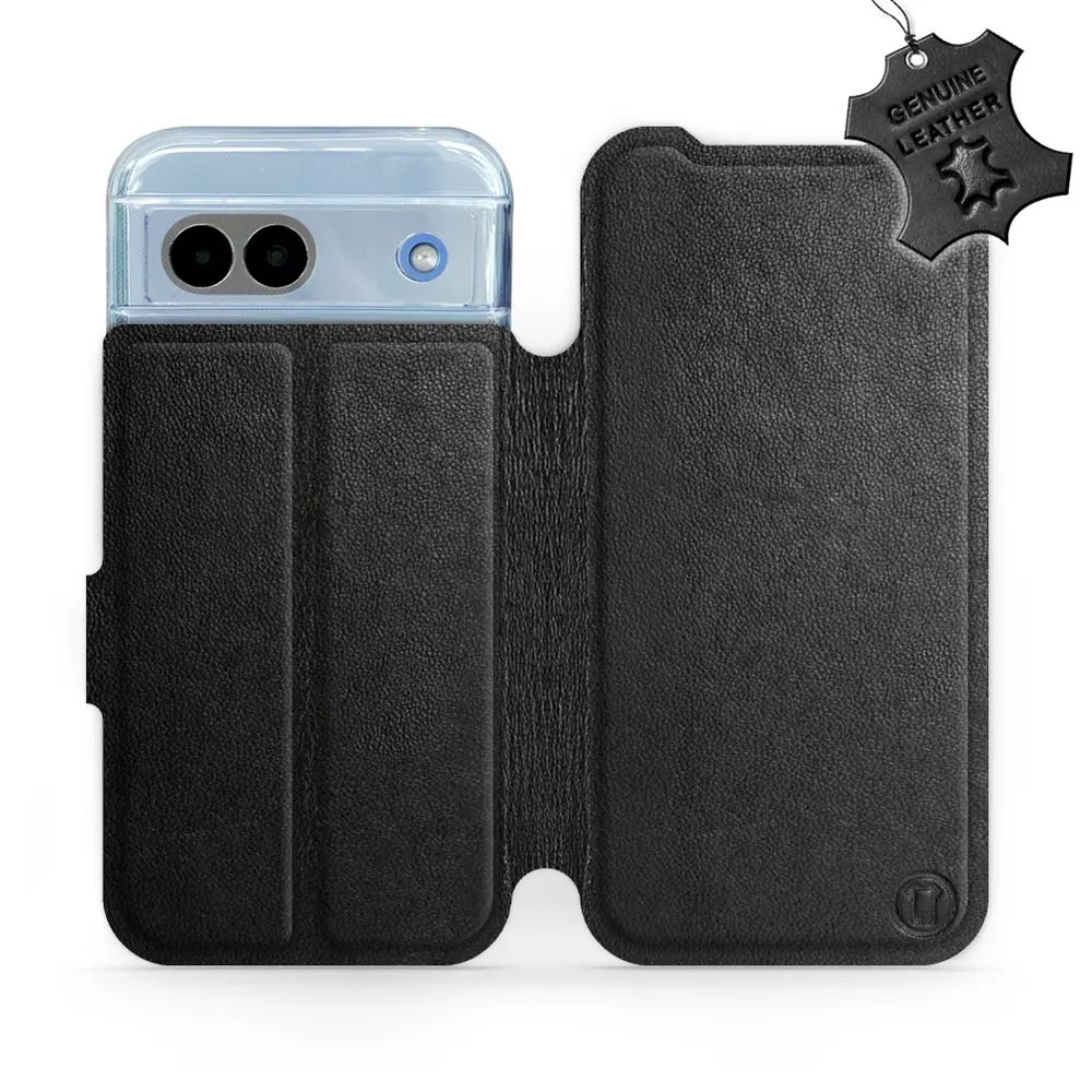 Kožené flip pouzdro Mobiwear - Google Pixel 8A - Černé