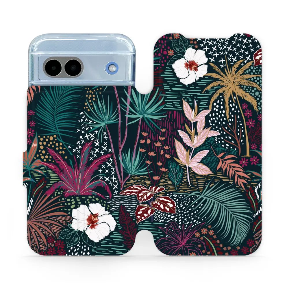 Flipové pouzdro Mobiwear - Google Pixel 8A - VP13S Temná flóra