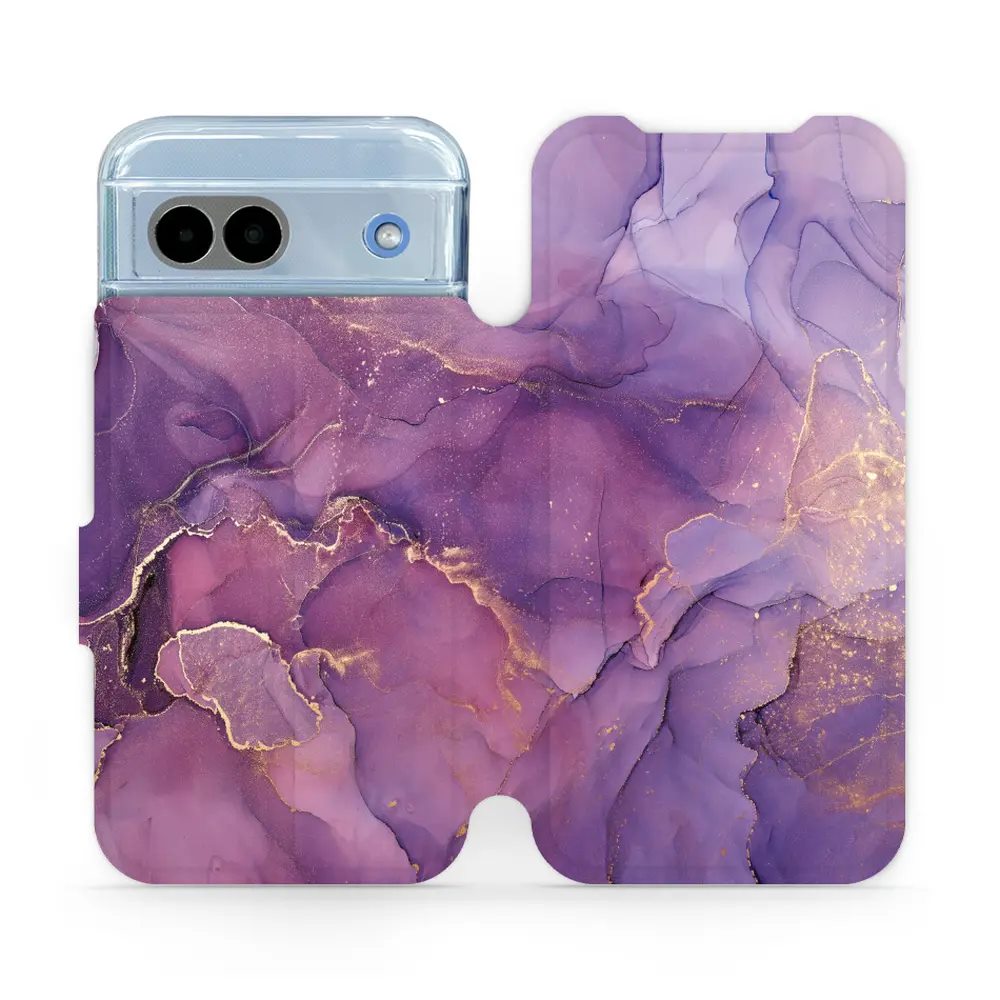Flipové pouzdro Mobiwear - Google Pixel 8A - VP20S Fialový mramor