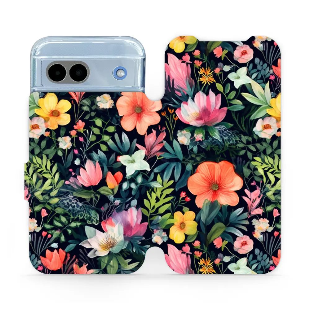 Flipové pouzdro Mobiwear - Google Pixel 8A - VP48S Pestré kvítky