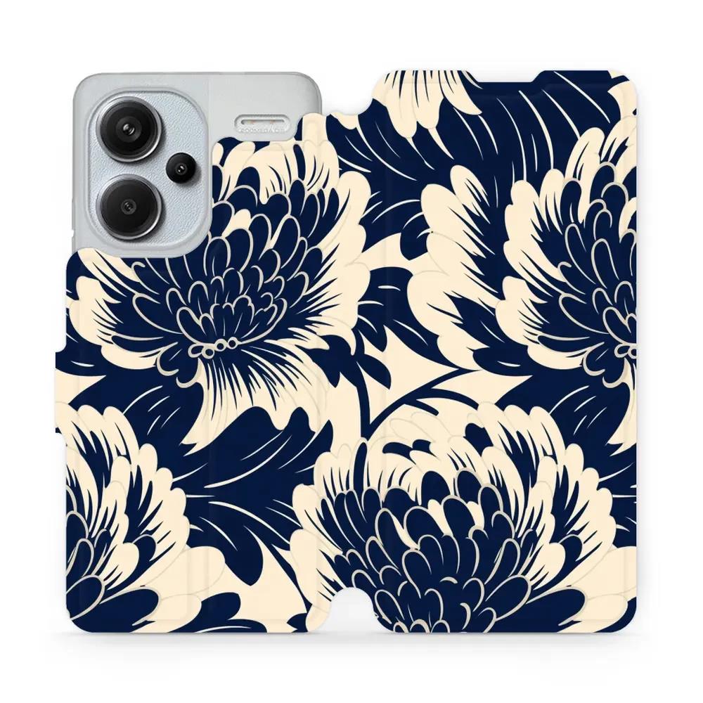 Flipové pouzdro Mobiwear - Xiaomi Redmi Note 13 Pro Plus 5G - VA40S Modré a béžové květy