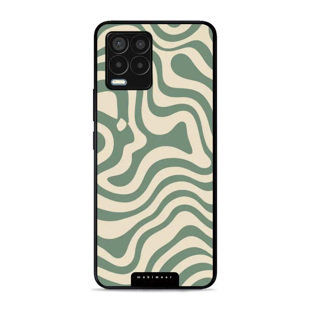 Lesklý kryt Mobiwear Glossy - Realme 8 Pro - GA57G Zelené a béžové zkrouceniny