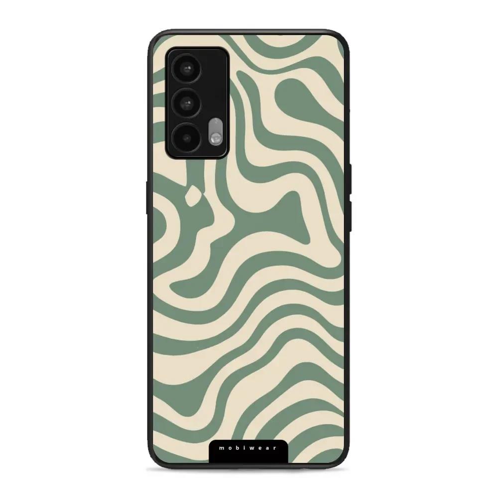 Lesklý kryt Mobiwear Glossy - Realme GT Master Edition - GA57G Zelené a béžové zkrouceniny