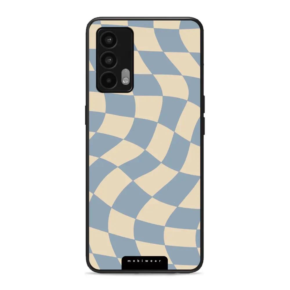 Lesklý kryt Mobiwear Glossy - Realme GT Master Edition - GA59G Modrá a béžová šachovnice