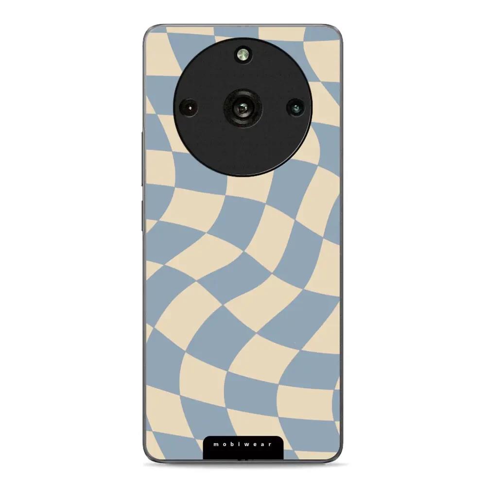 Lesklý kryt Mobiwear Glossy - Realme 11 Pro - GA59G Modrá a béžová šachovnice