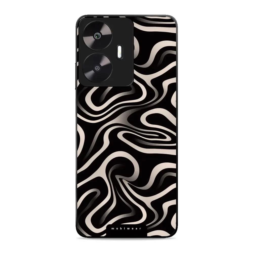 Lesklý kryt Mobiwear Glossy - Realme C55 - GA63G Vlnky a linky