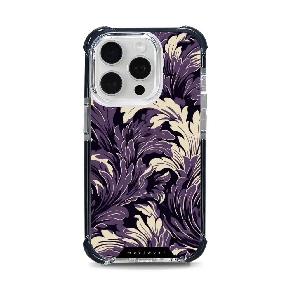 Odolný obal Mobiwear MagSafe Elite Bumper - Apple iPhone 15 Pro - DA46D Fialové rostliny