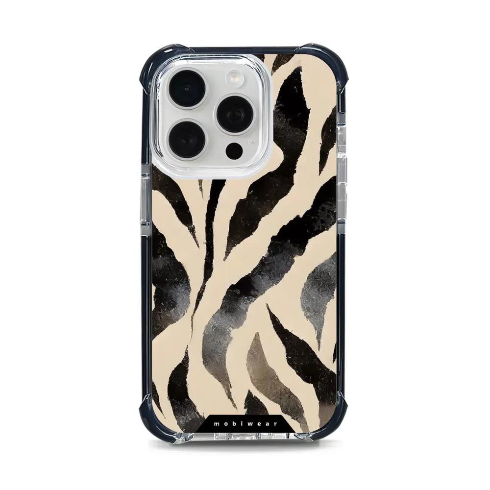 Odolný obal Mobiwear MagSafe Elite Bumper - Apple iPhone 15 Pro - DA53D Zebří