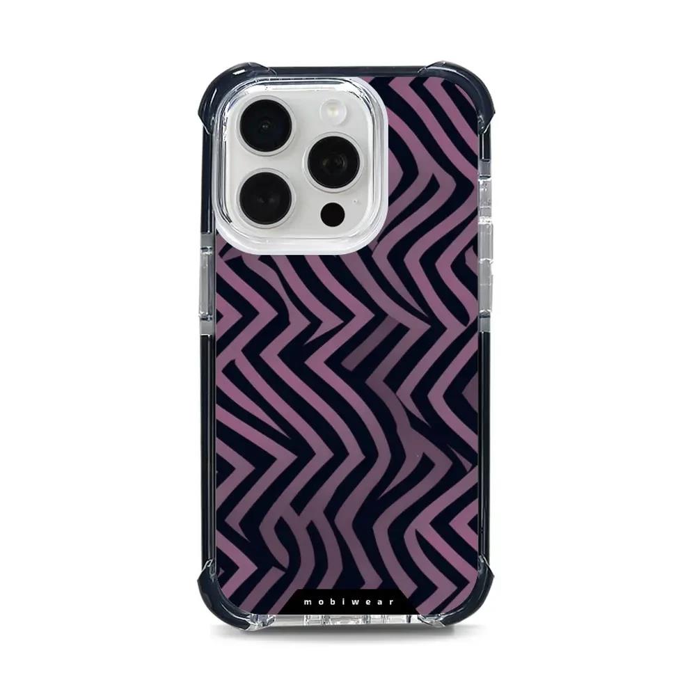 Odolný obal Mobiwear MagSafe Elite Bumper - Apple iPhone 15 Pro - DA55D Fialové klikyháky