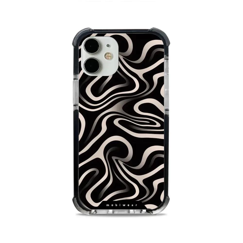 Odolný obal Mobiwear MagSafe Elite Bumper - Apple iPhone 12 Mini - DA63D Vlnky a linky
