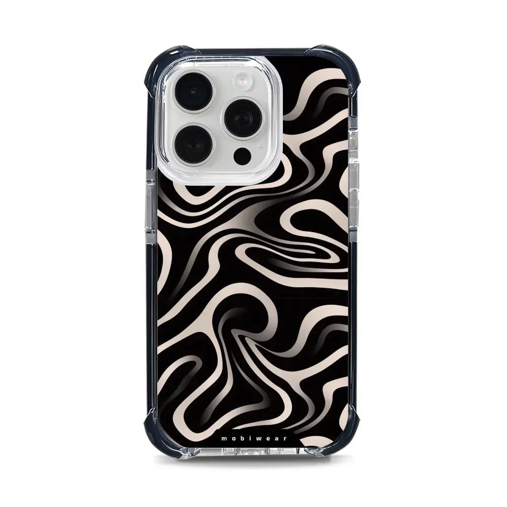 Odolný obal Mobiwear MagSafe Elite Bumper - Apple iPhone 15 Pro - DA63D Vlnky a linky