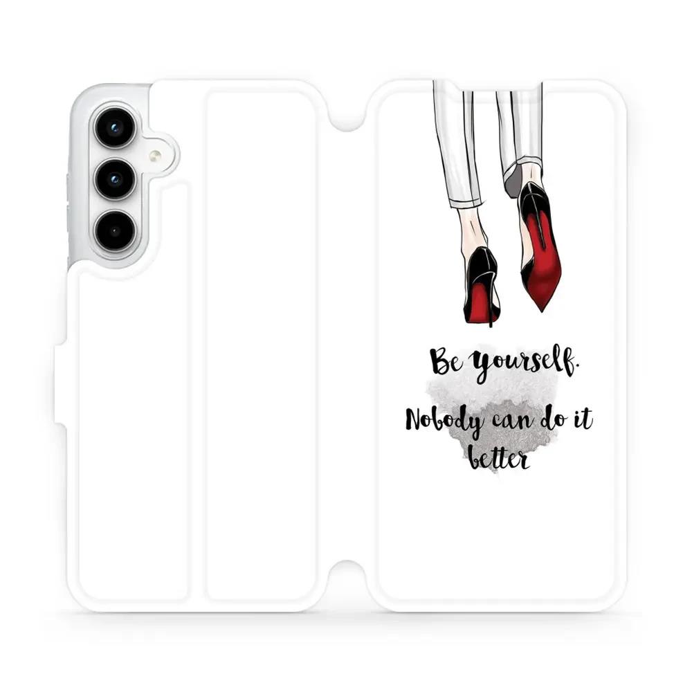 Flipové pouzdro Mobiwear - Samsung Galaxy A35 5G - M046P Be yourself