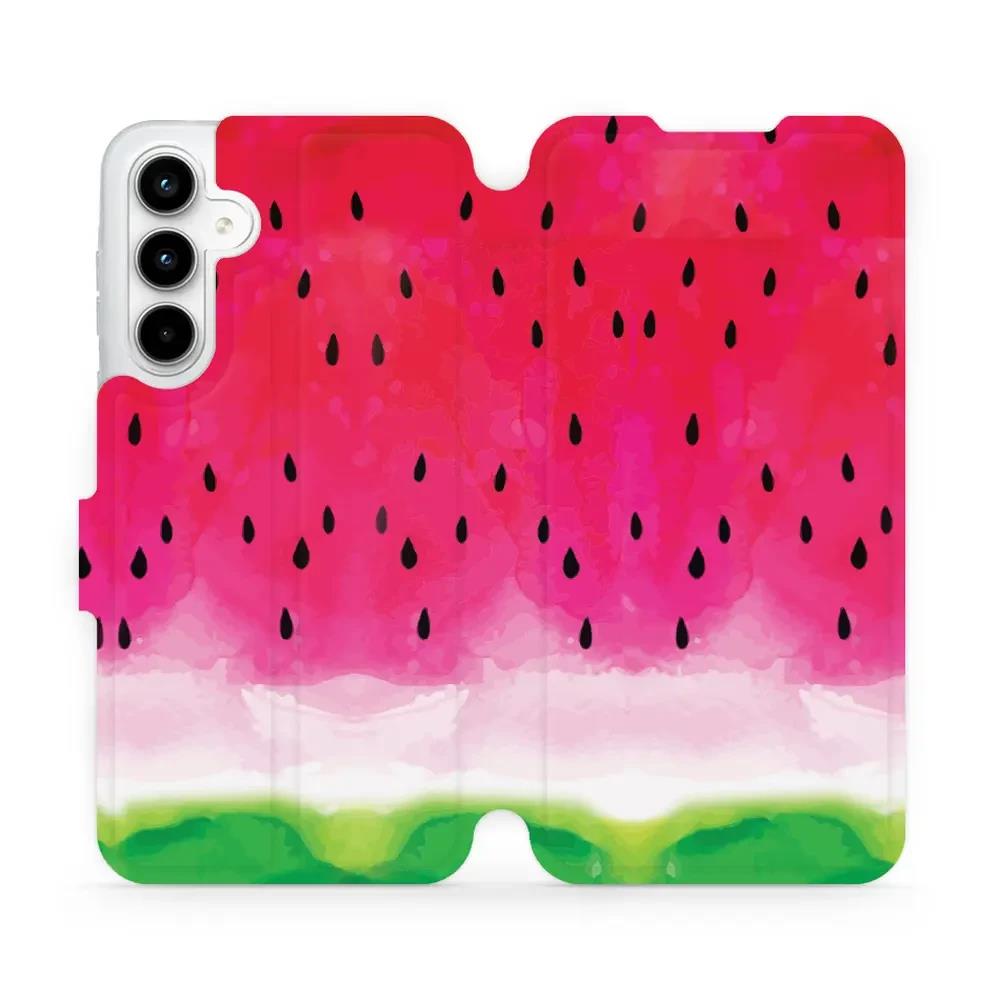 Flipové pouzdro Mobiwear - Samsung Galaxy A35 5G - V086S Melounek