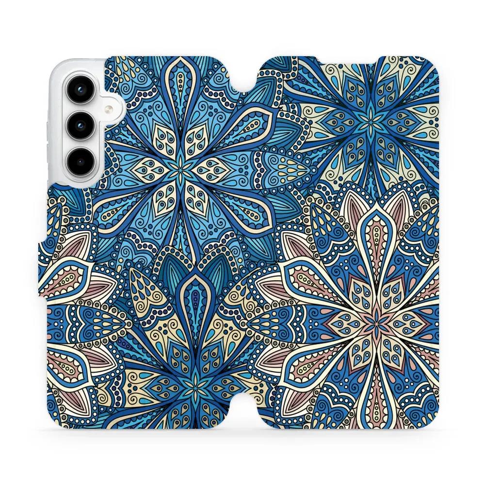 Flipové pouzdro Mobiwear - Samsung Galaxy A35 5G - V108P Modré mandala květy