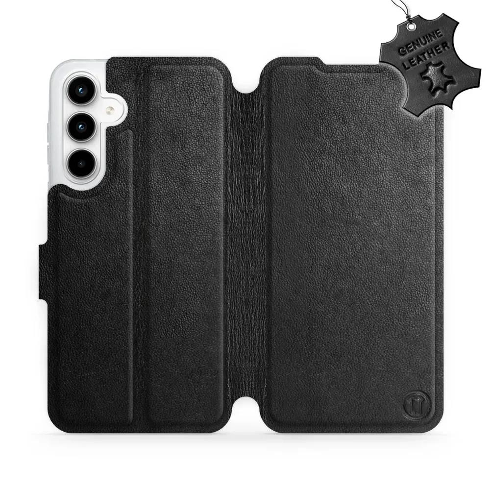 Kožené flip pouzdro Mobiwear - Samsung Galaxy A35 5G - Černé