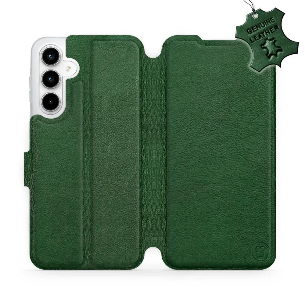 Kožené flip pouzdro Mobiwear - Samsung Galaxy A35 5G - Zelené