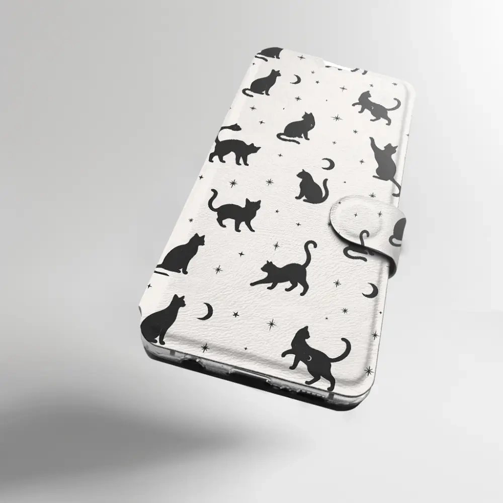 Flip pouzdro na mobil Honor 600 - Mobiwear V162S, noční kočičky
