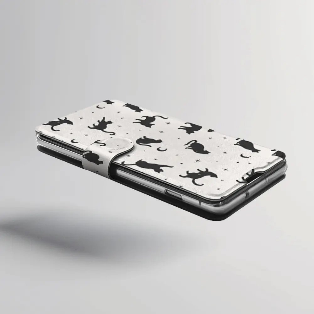 Flip pouzdro na mobil Honor 600 - Mobiwear V162S, noční kočičky