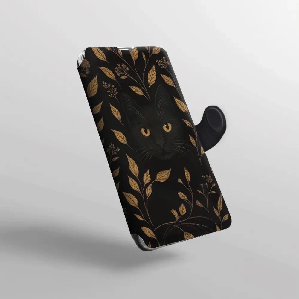 Flipové pouzdro Mobiwear - Xiaomi Poco C85 - V164S Černá kočka - VÝPRODEJ