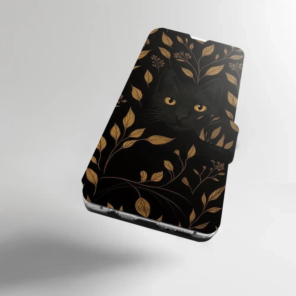 Flipové pouzdro Mobiwear - Xiaomi Poco C85 - V164S Černá kočka - VÝPRODEJ
