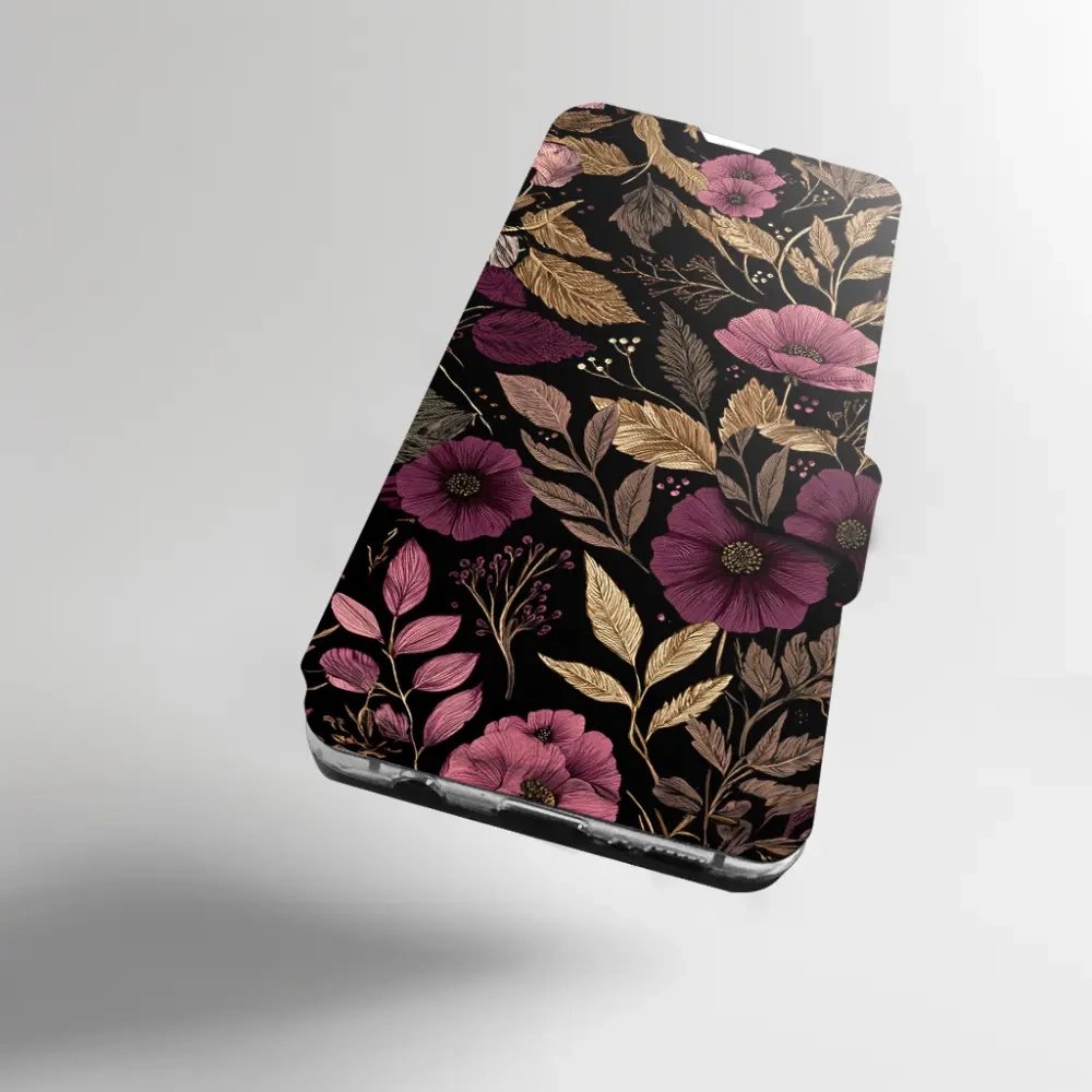 Flip pouzdro na mobil Honor 600 Lite - Mobiwear V170S, fialová kvítka