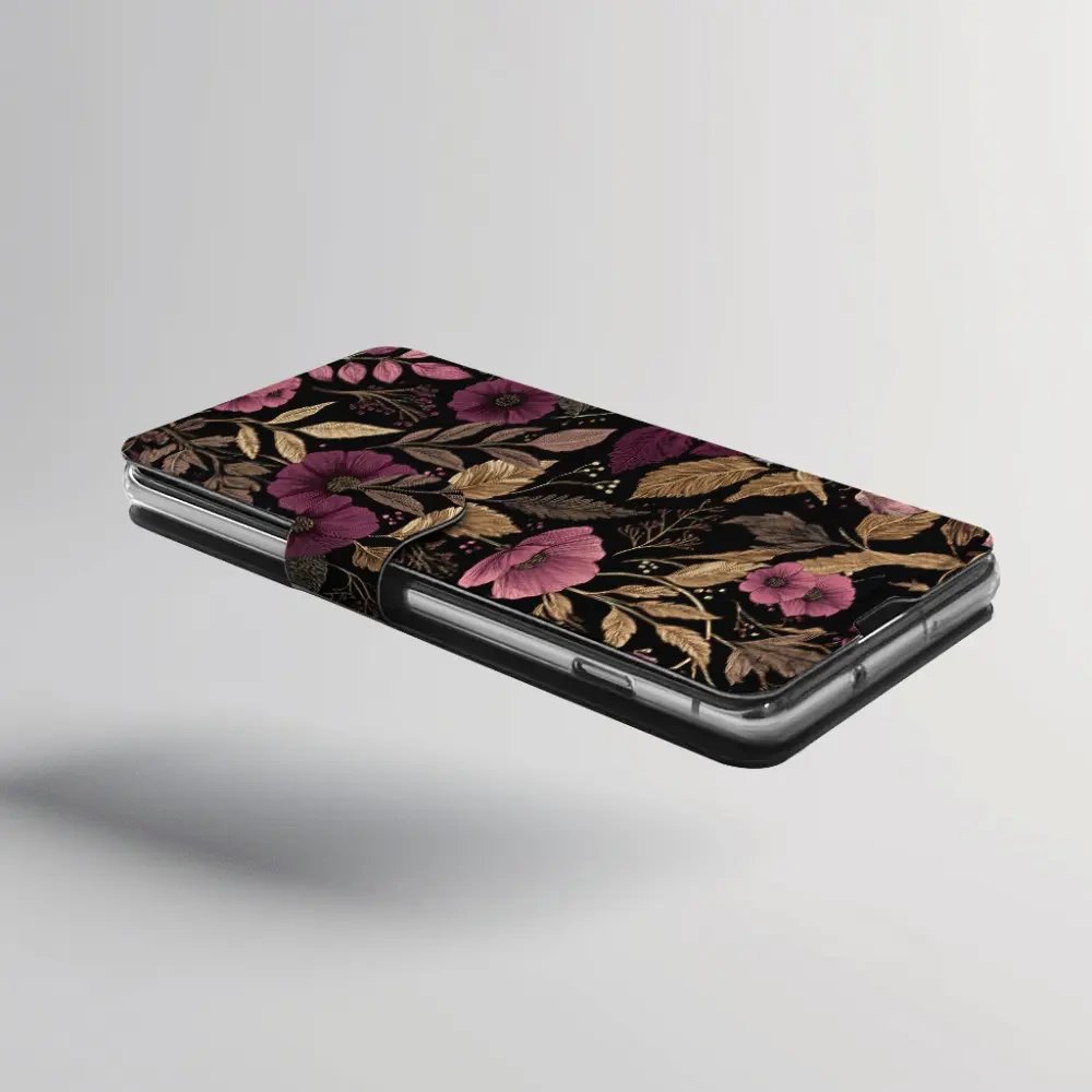 Flip pouzdro na mobil Honor 600 Lite - Mobiwear V170S, fialová kvítka