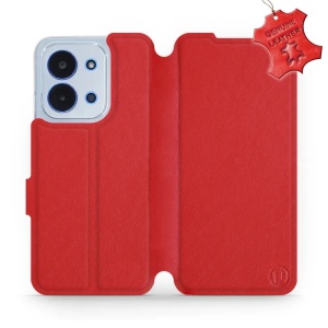 Kožené flip pouzdro Mobiwear - Xiaomi Poco C85 - Červené