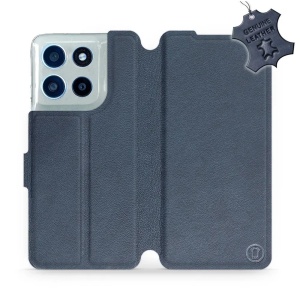 Kožené flip pouzdro Mobiwear - Motorola Moto G56 5G - Modré